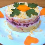 Салат из свеклы слоёный