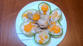 Тушеная курица с рисом
